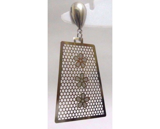 FLOWER BASKET - Push Back Earrings - Drop Long Dangling - Fashion Classy Novelty